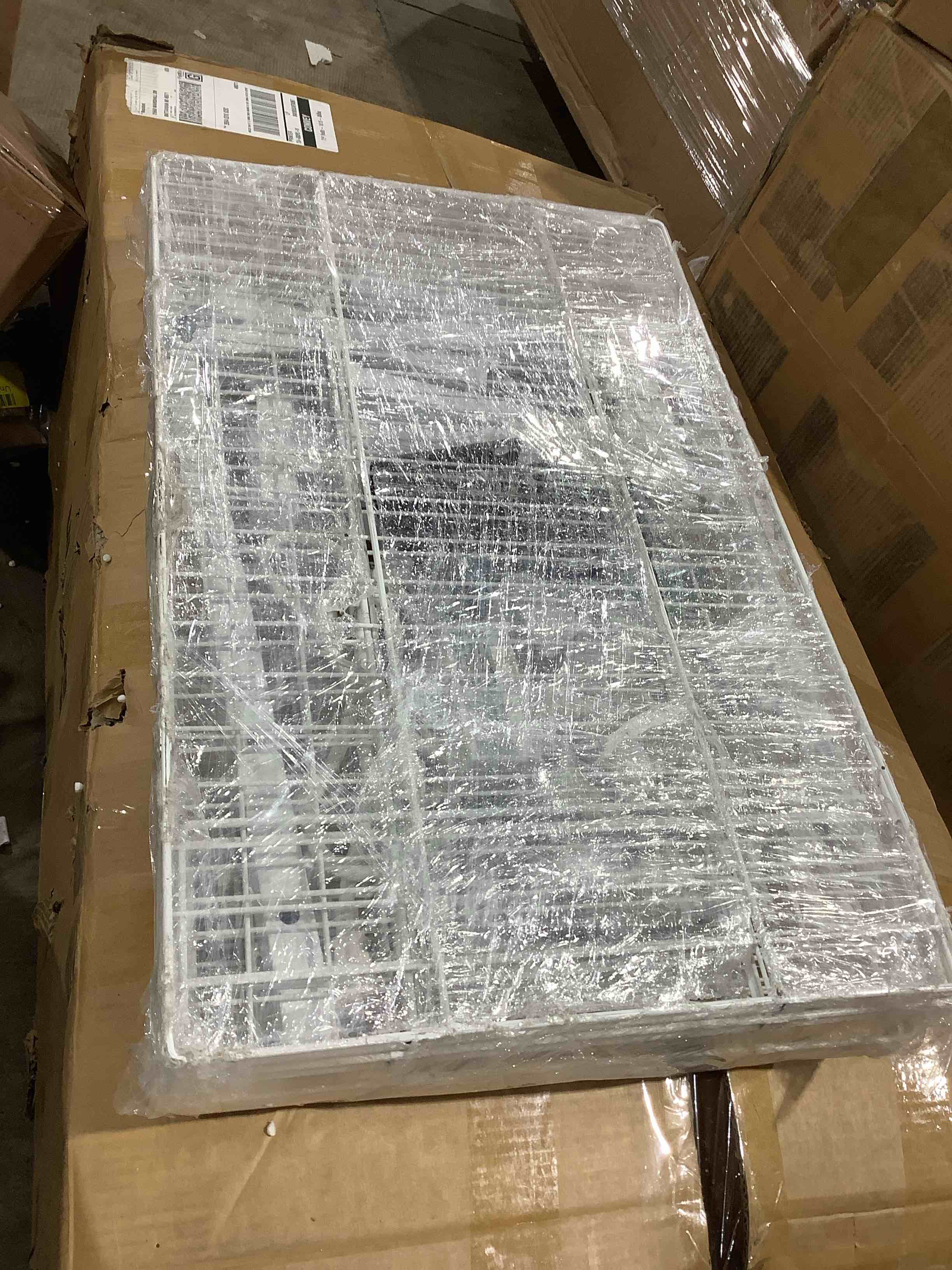 Condition photo showing As Is for White honey can do garage workstation with electric cord, on wheels