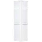 Paneled manufactured wood white primed bifold door, 15 inches wide