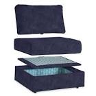 midnight navy corded velvet storage seat covers