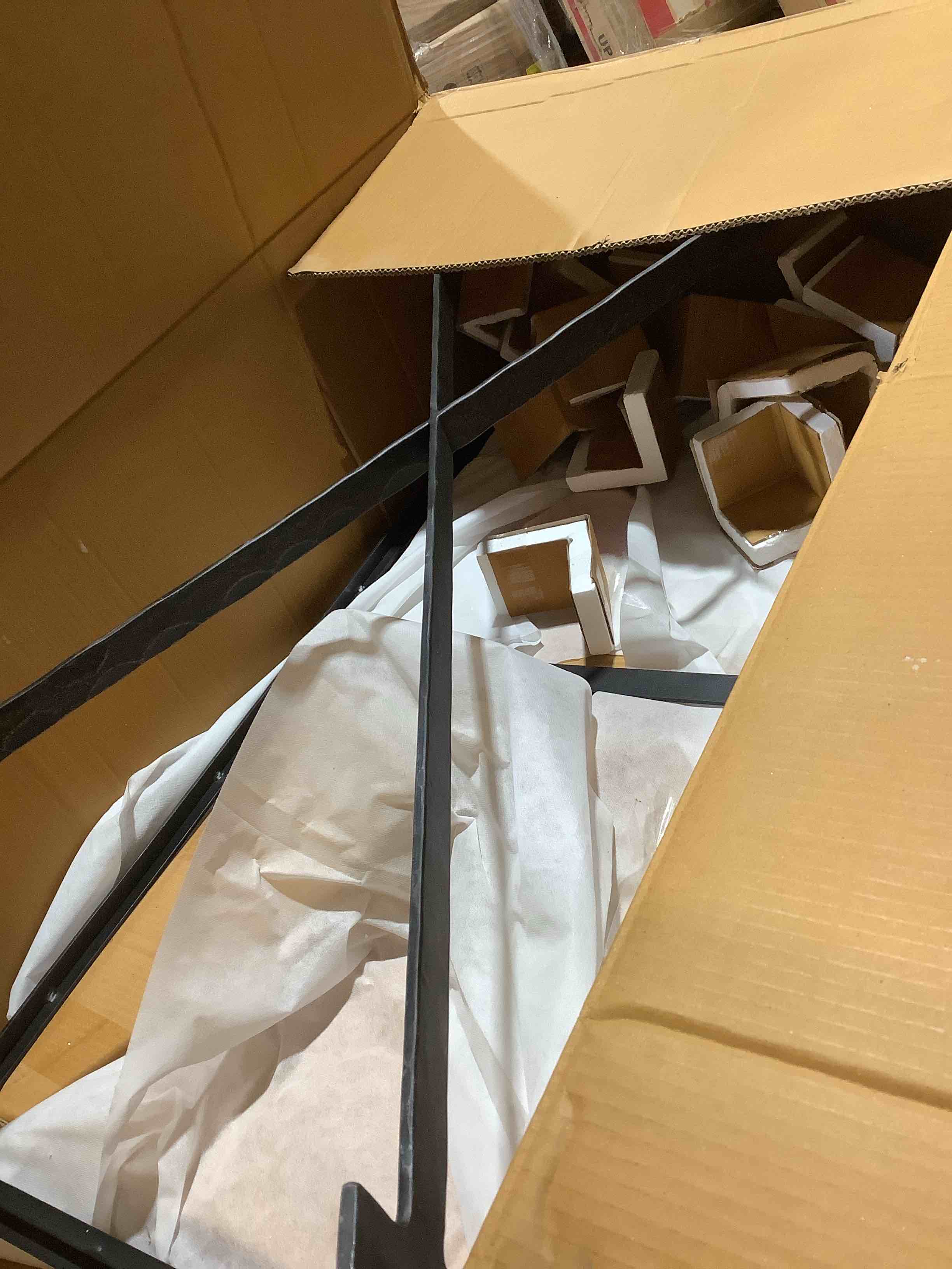 Condition photo showing Good Condition for Hammered iron coffee table black