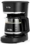 mr. coffee 12-cup programmable coffee maker black: stainless steel drip machine, dishwasher-safe, electric, paper filter