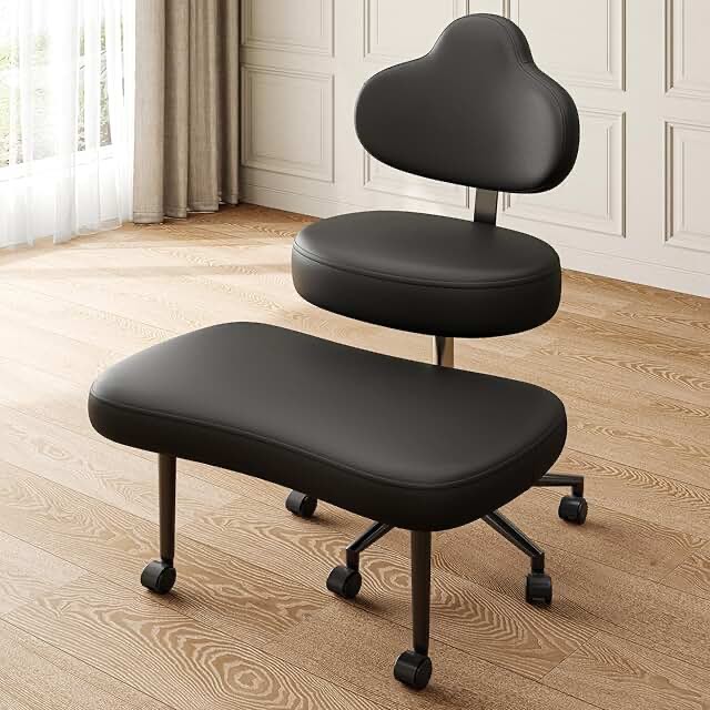 pinmoco cross-legged office chair, black