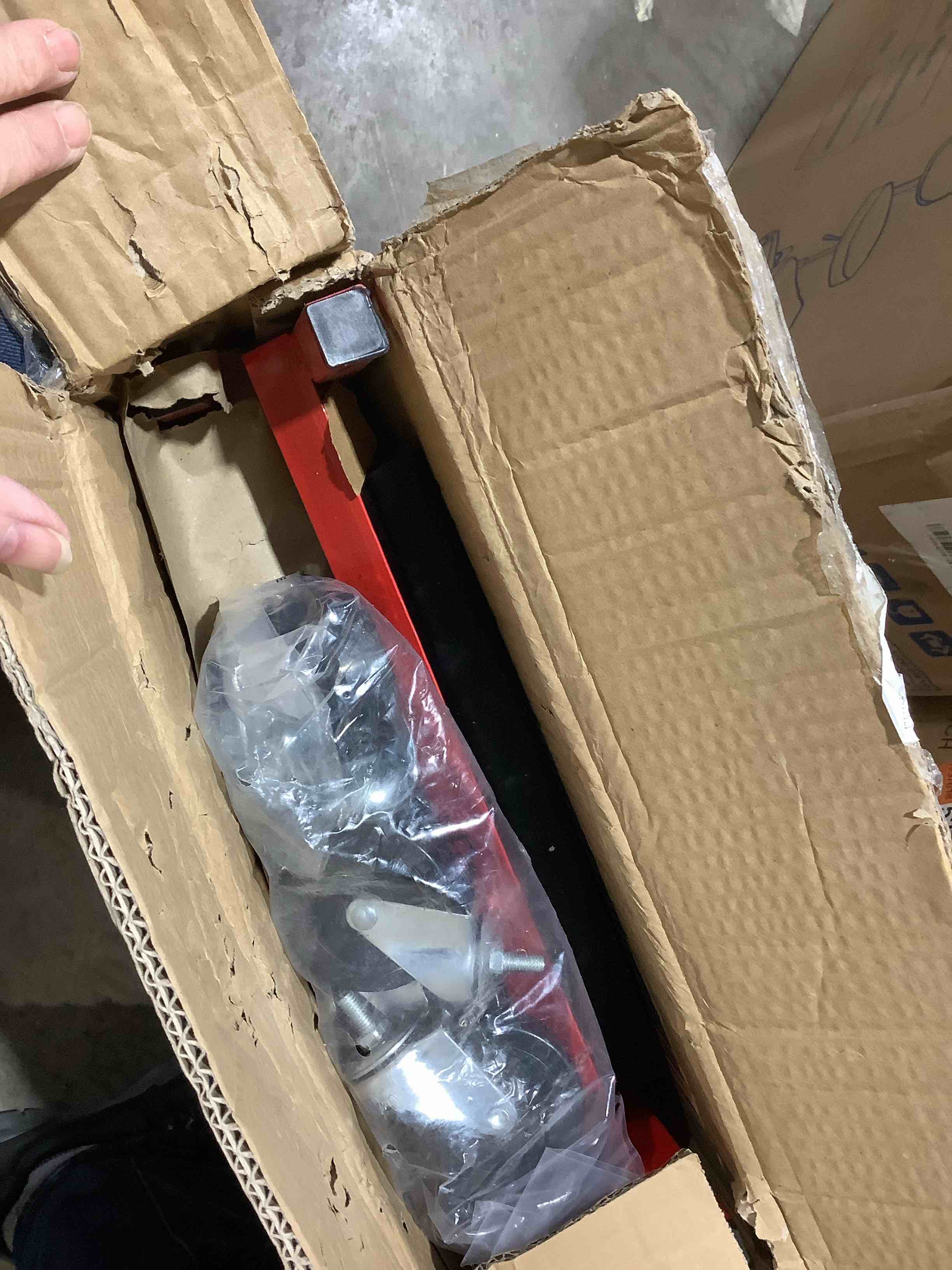 Condition photo showing New/Like New for Mechanic Creeper 36-inch 3-in-1 Mode Z Seat 340lbs Capacity, Foldable Garage Adjustable Rolling Folding with 6pcs Wheels Roller, Lay Down Sit Lean Back, Under Car Auto Repair (Red Frame)