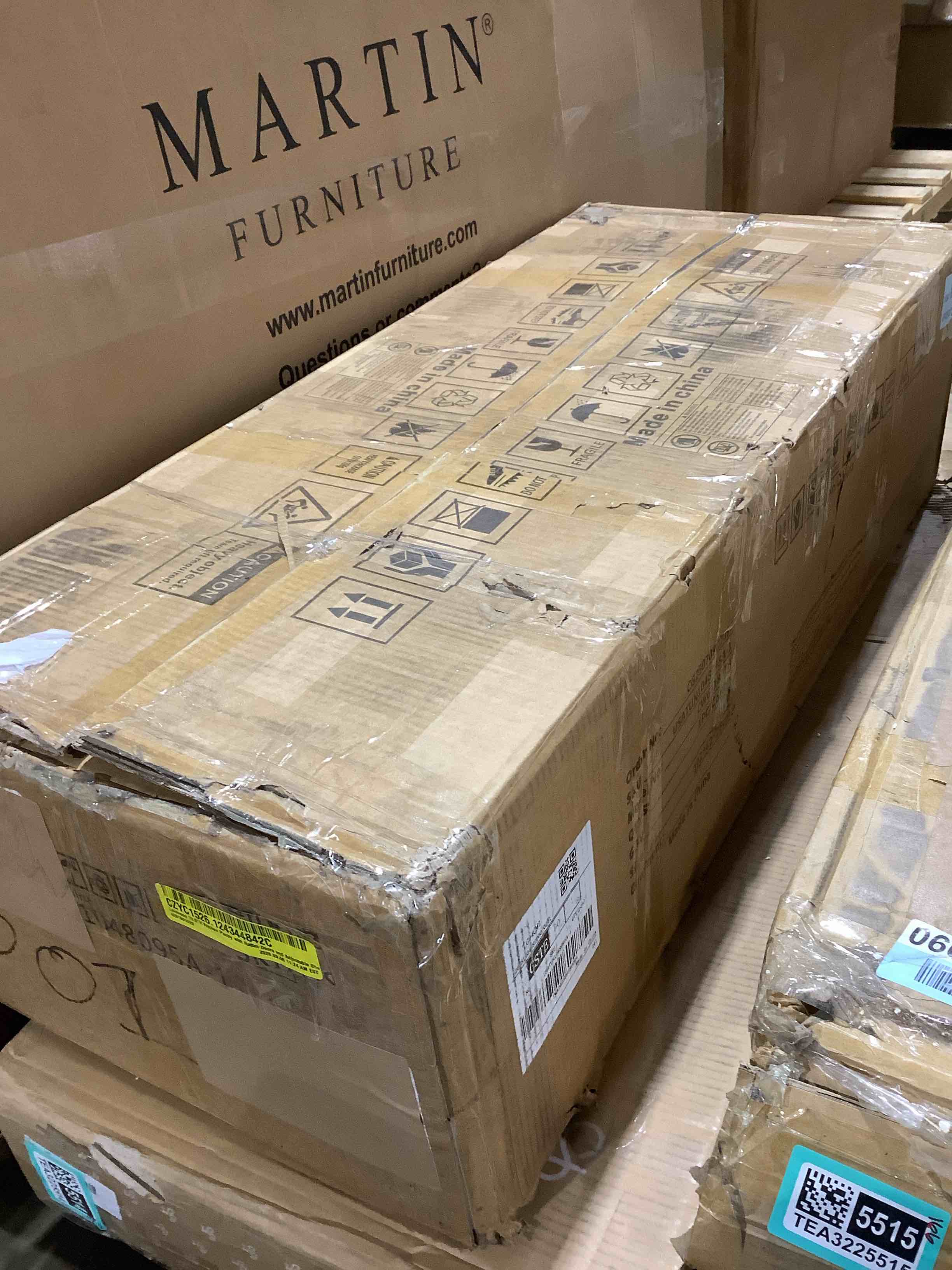 Condition photo showing New/Like New for Levenson 70.9" Kitchen Pantry Rattan Doors and adjustable shelves