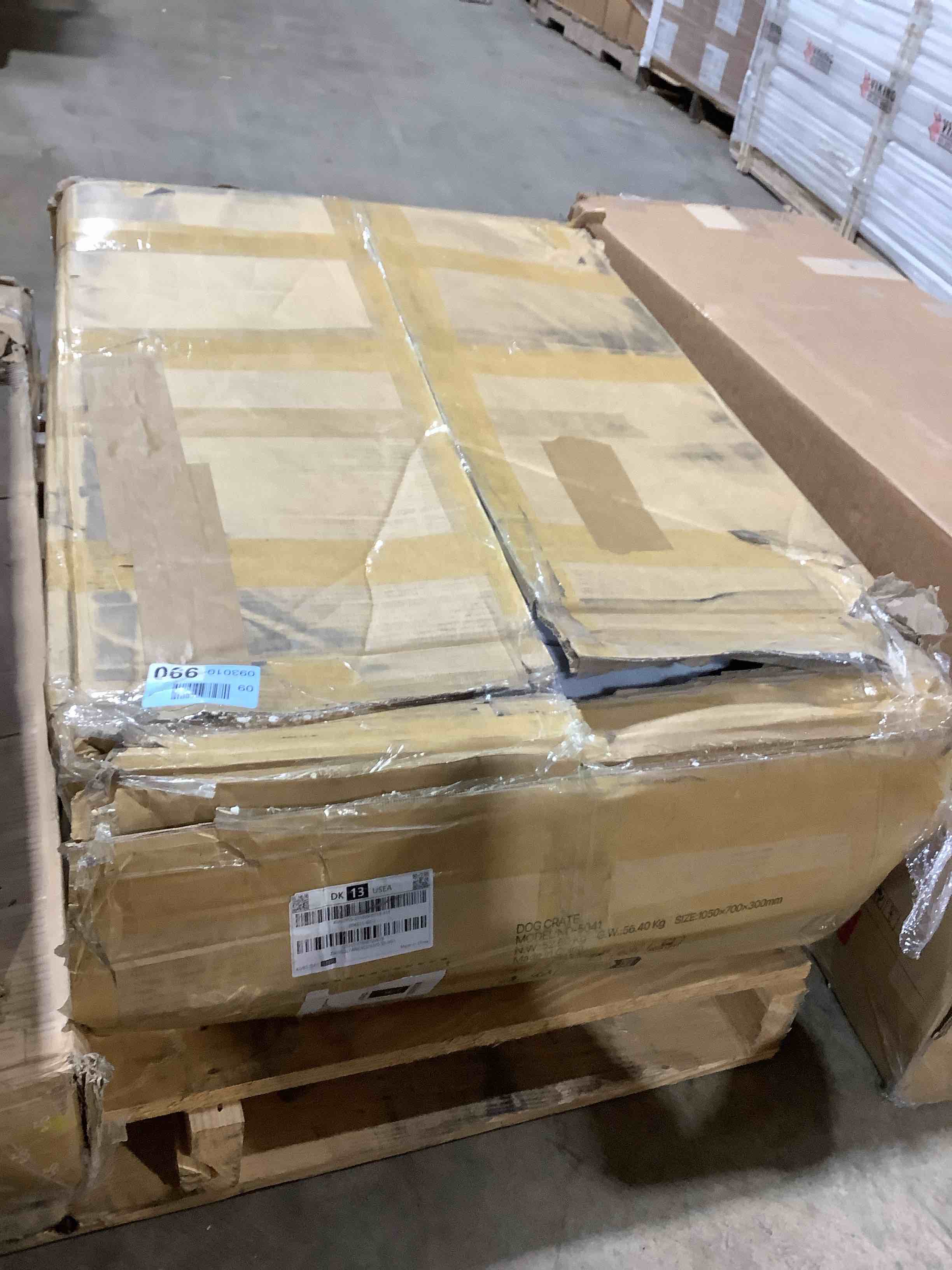 Condition photo showing Good Condition for Dog Crate furniture 72" indoor Wooden Dog Kennel ND-5041