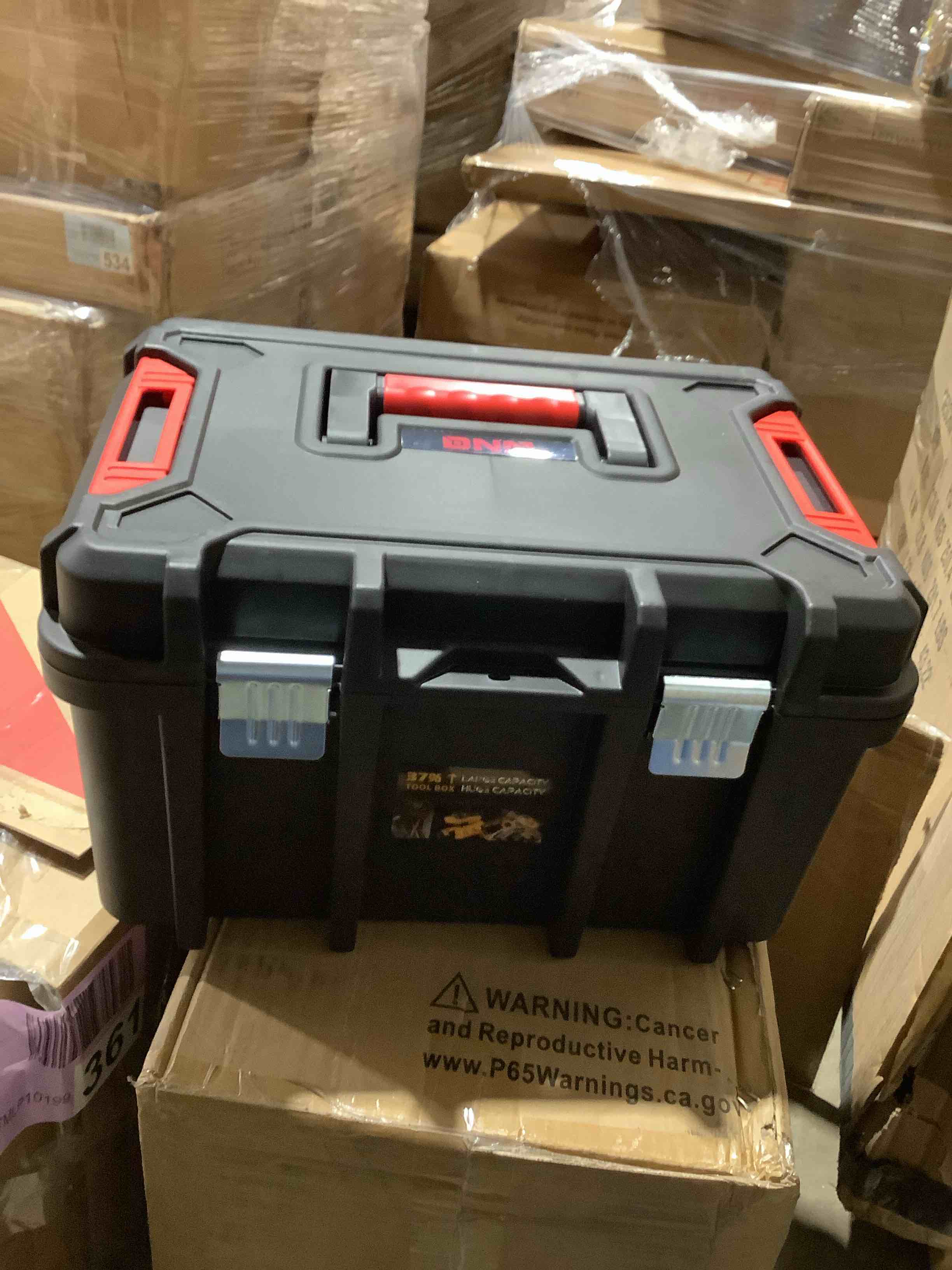 Condition photo showing New/Like New for DNA Lockable Tool Box with removable trays, heavy duty organizer