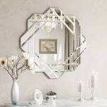 Sommerset glass octagon, beveled, decorative wall mirror, accent mirror