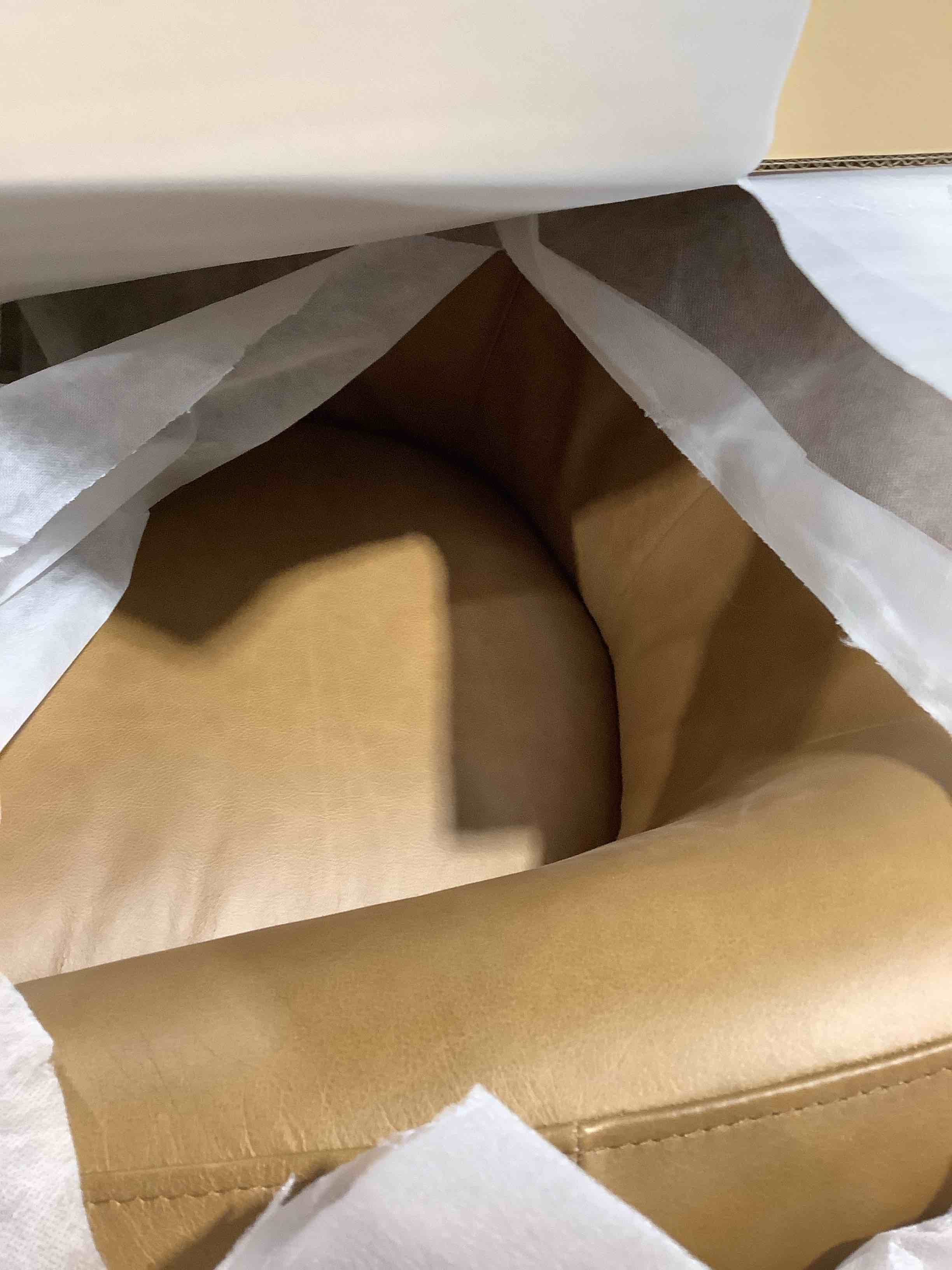 Condition photo showing New/Like New for Marcy genuine, leather swivel barrel chair