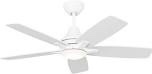 36 inch five blade white ceiling fan with light