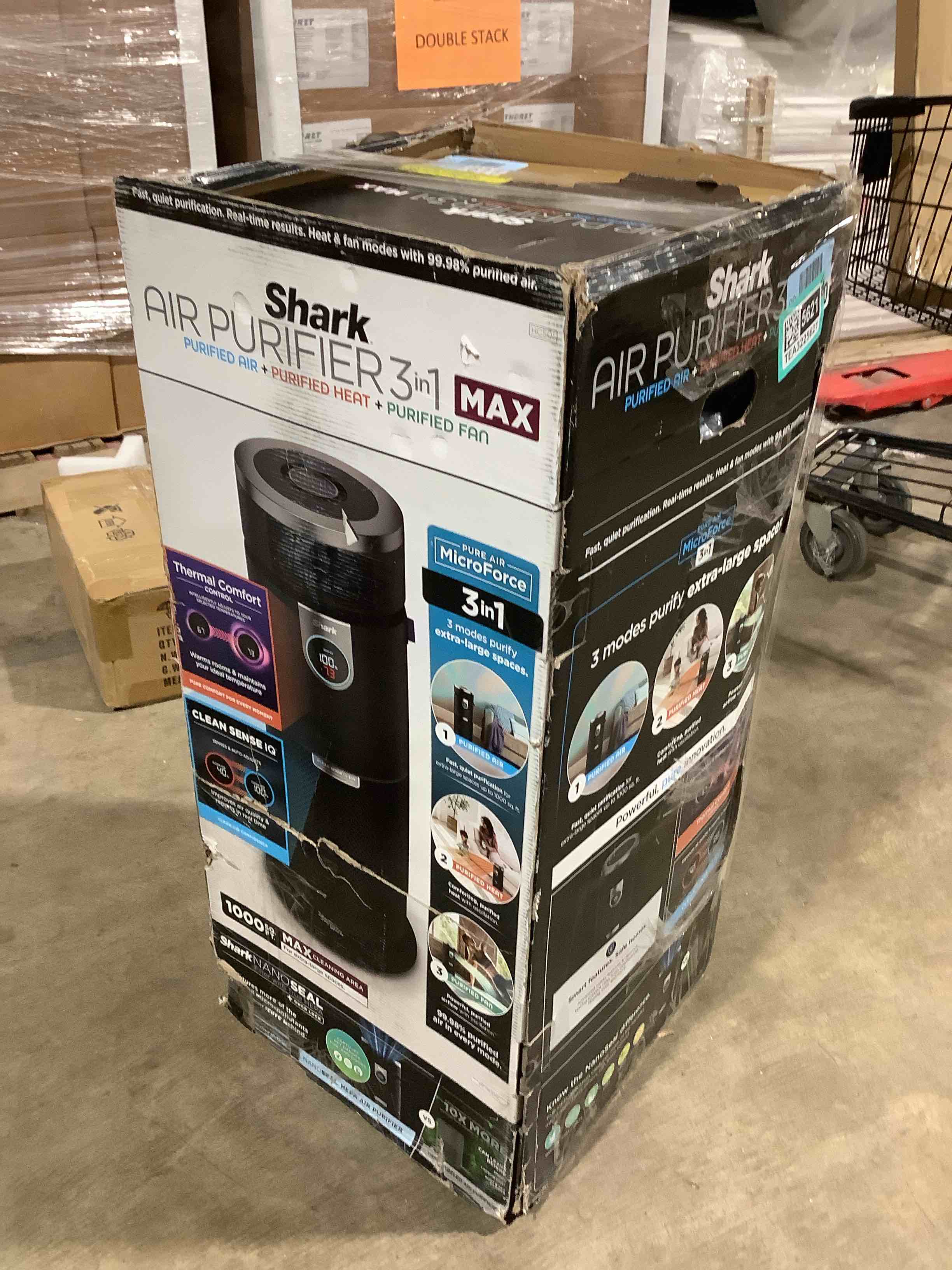 Condition photo showing Good Condition for Shark - 3-in-1 Max Air Purifier, Heater & Fan with NanoSeal HEPA, Cleansense IQ, Odor Lock, for 1000 Sq. Ft - Charcoal Grey