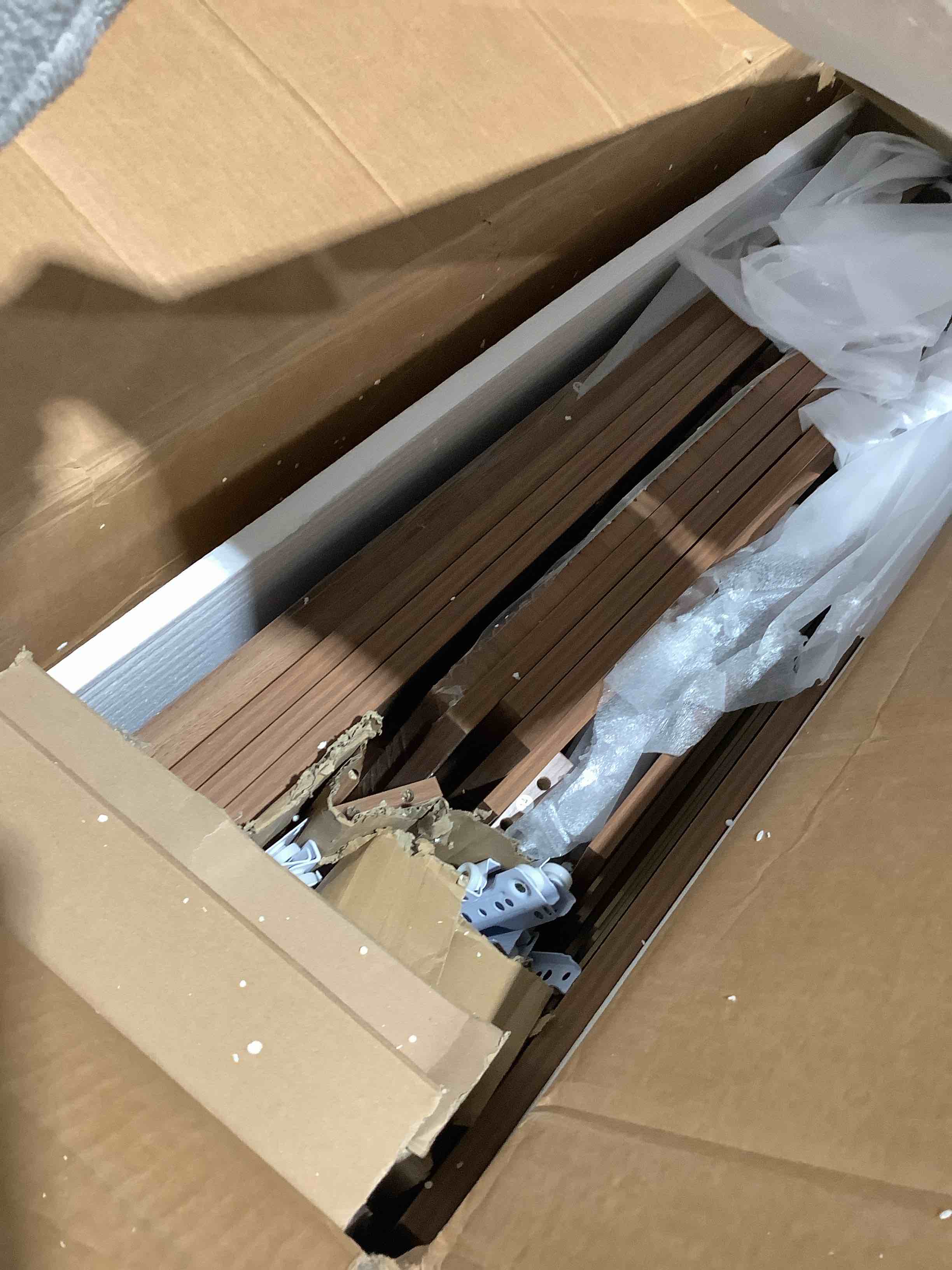 Condition photo showing Good Condition for George Oliver 71 inch tall storage cabinet walnut