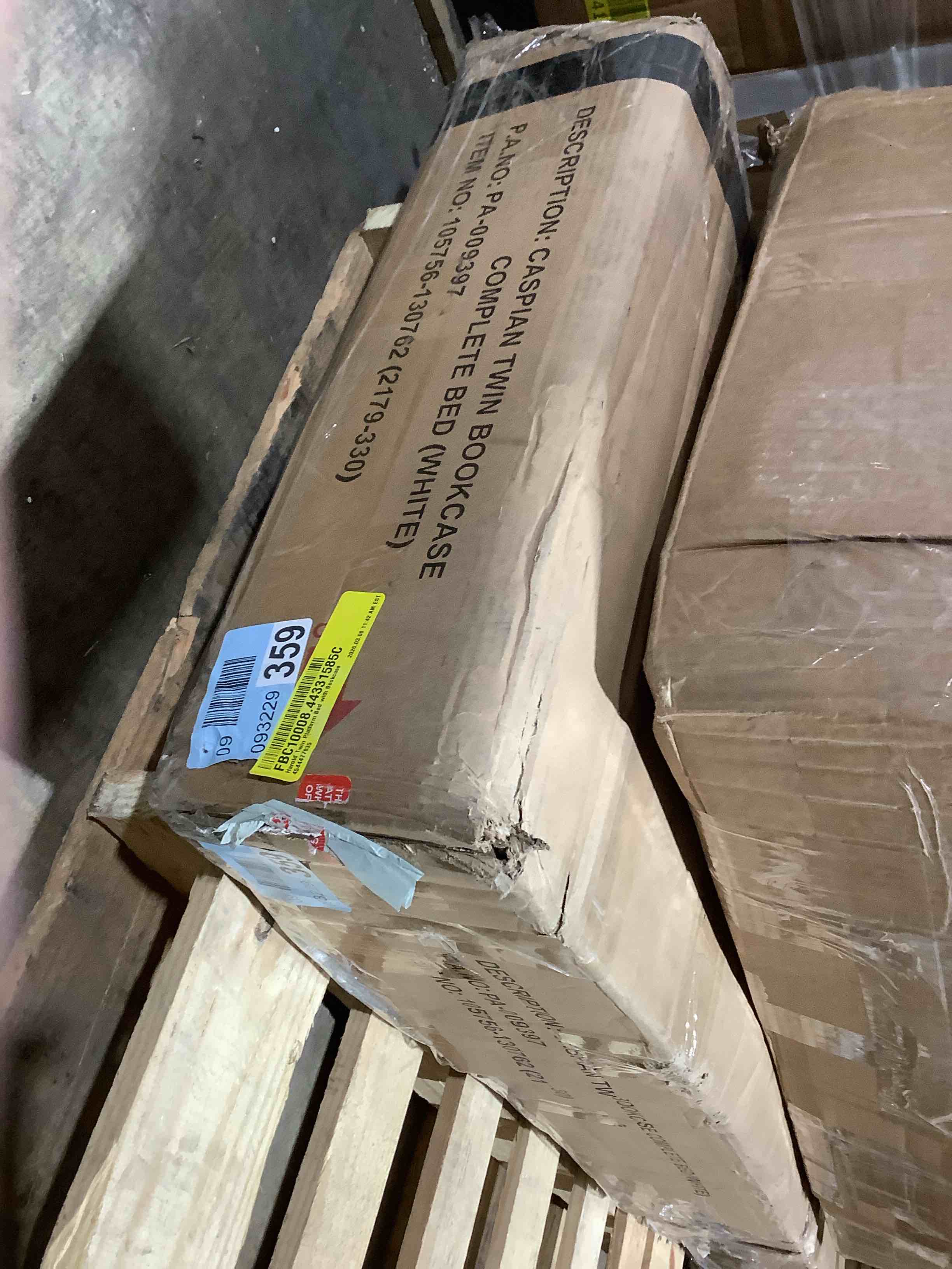 Condition photo showing Good Condition for Caspian Twin bookcase complete bed white