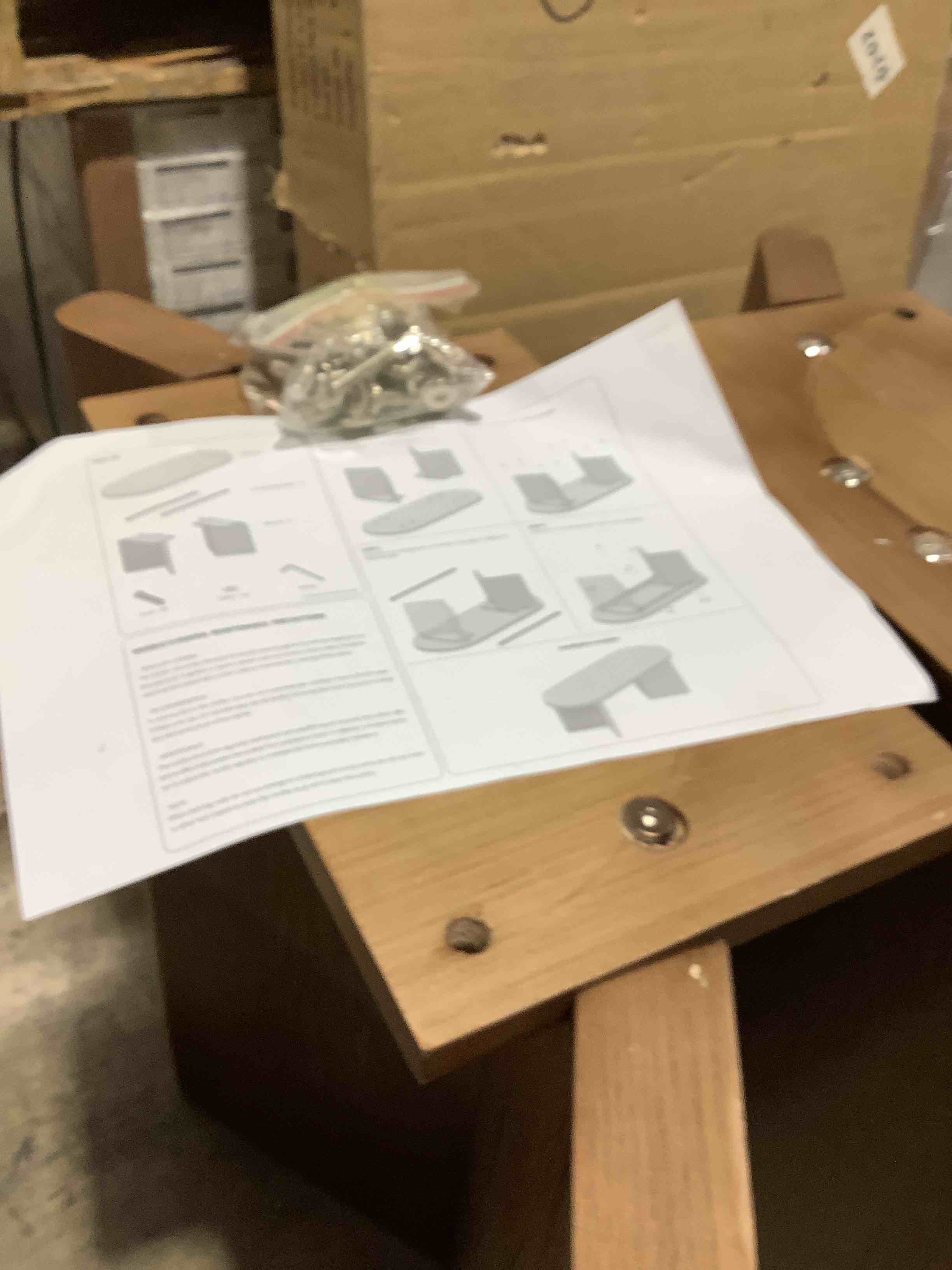 Condition photo showing Good Condition for Modern oval dining room table base only, dark wood