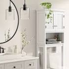 Wood Space Saver Etagere White - Threshold™: Bathroom Etagere with Hardwood Frame, MDF Shelves, Universal Storage Cabinet