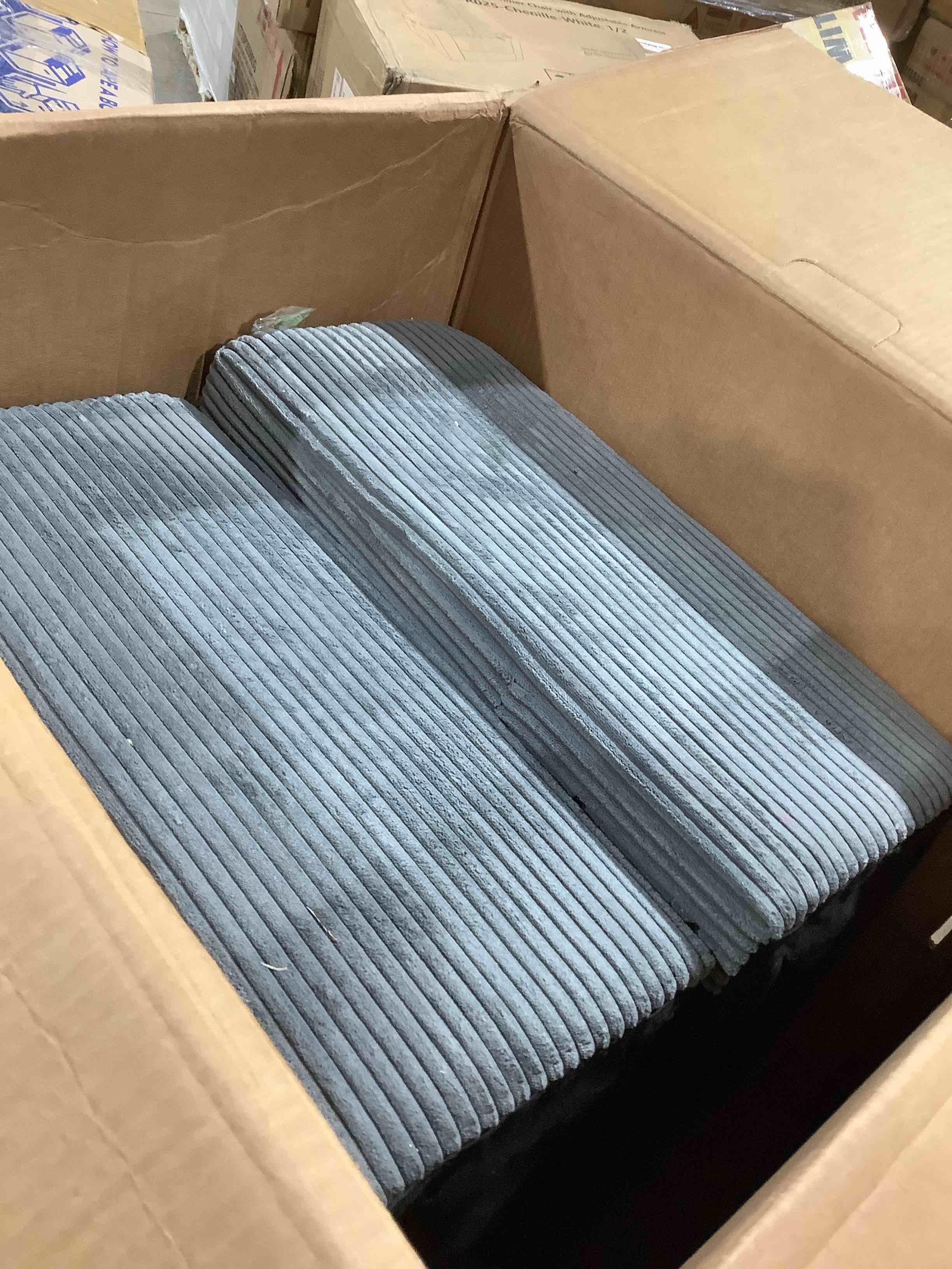 Condition photo showing Good Condition for Aneea 8 piece gray corduroy sectional sofa, incomplete 