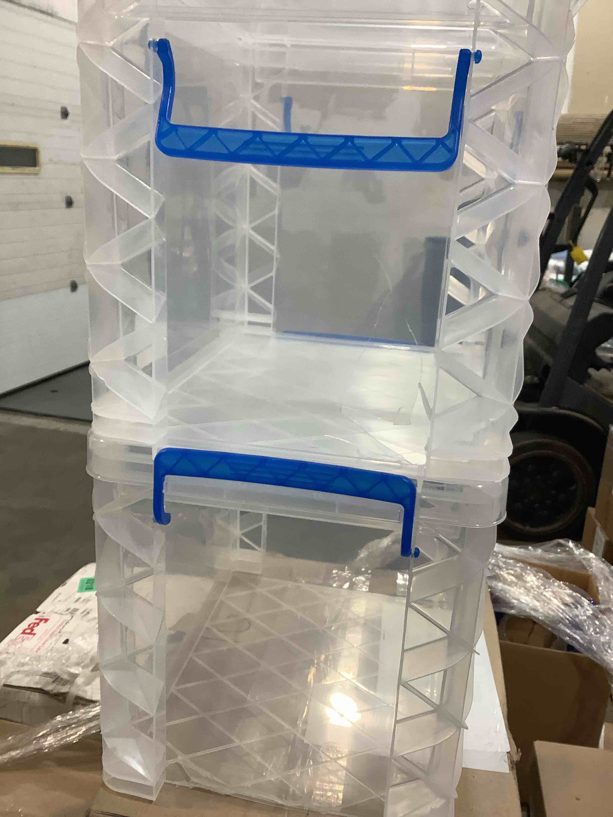 Condition photo showing As Is for Advantus Super Stacker File Box, Letter Size, Clear (36872) 2 pack 