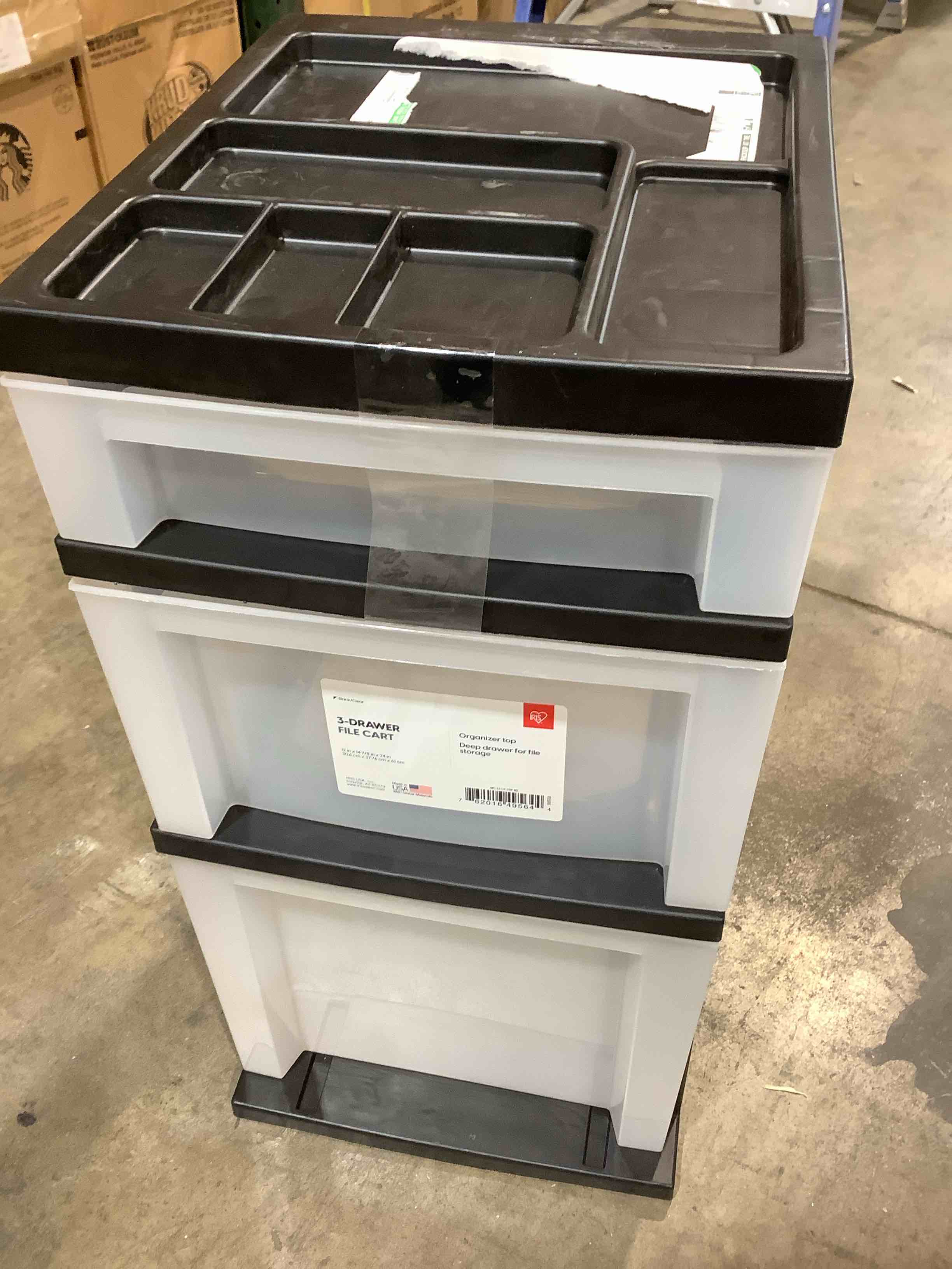 Condition photo showing Good Condition for Iris 3 Drawers File Storage Black