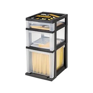 Condition photo showing New/Like New for Iris 3 Drawers File Storage Black( 2 pack)