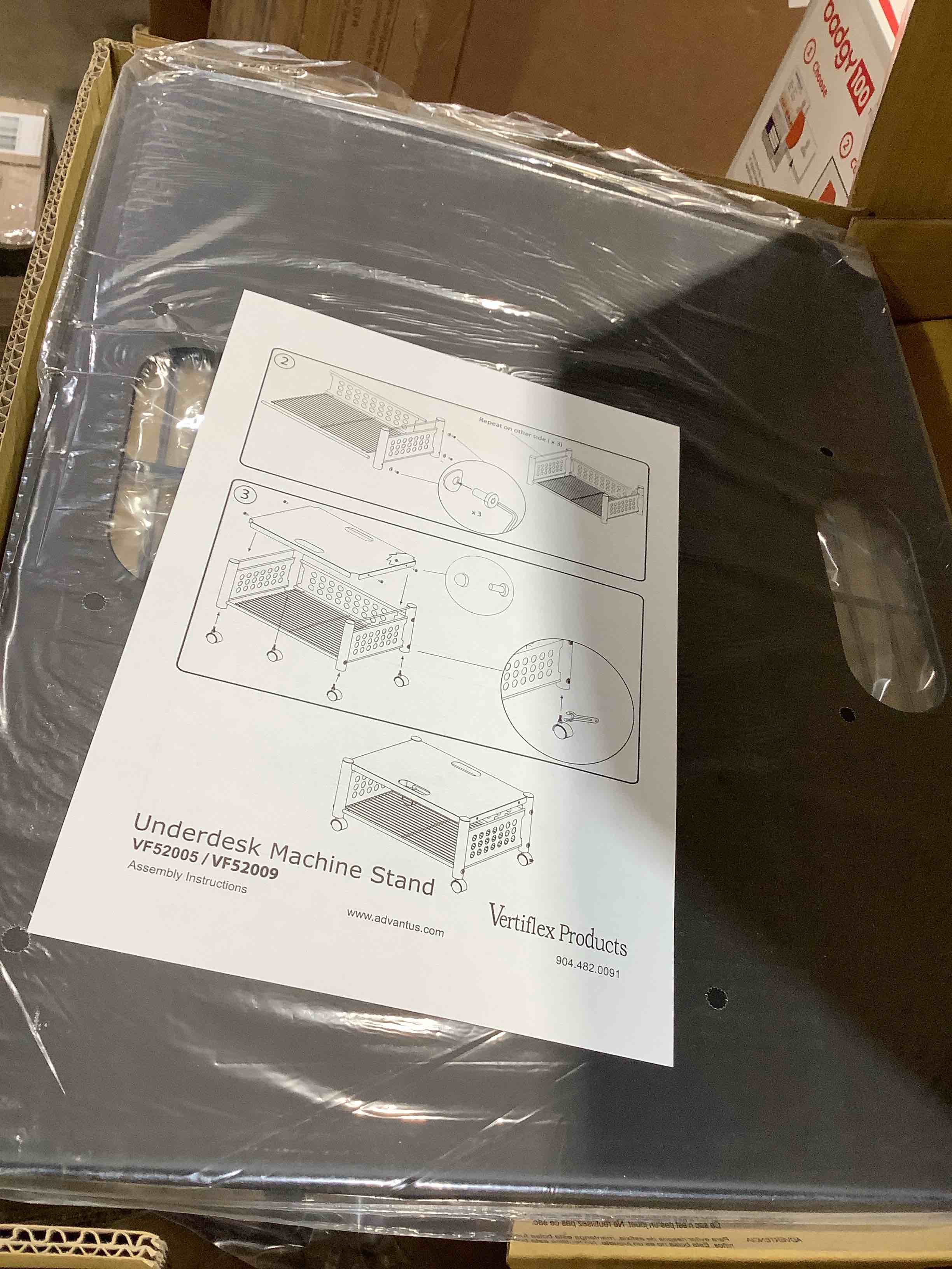 Condition photo showing New/Like New for Mobile Underdesk Machine Stand, 21 x 17 x 11 Inches, Black (VF52009), One Size