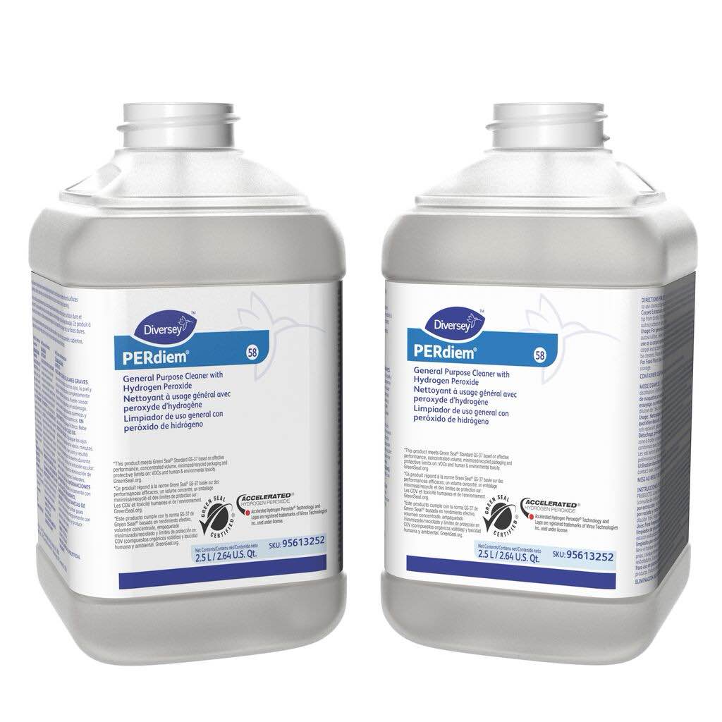  PERdiem® General Purpose Cleaner with Hydrogen Peroxide 58, 2.5L, J-Fill® / QuattroSelect®, 2/CT - General Purpose Cleaner with Hydrogen Peroxide 2 pack 