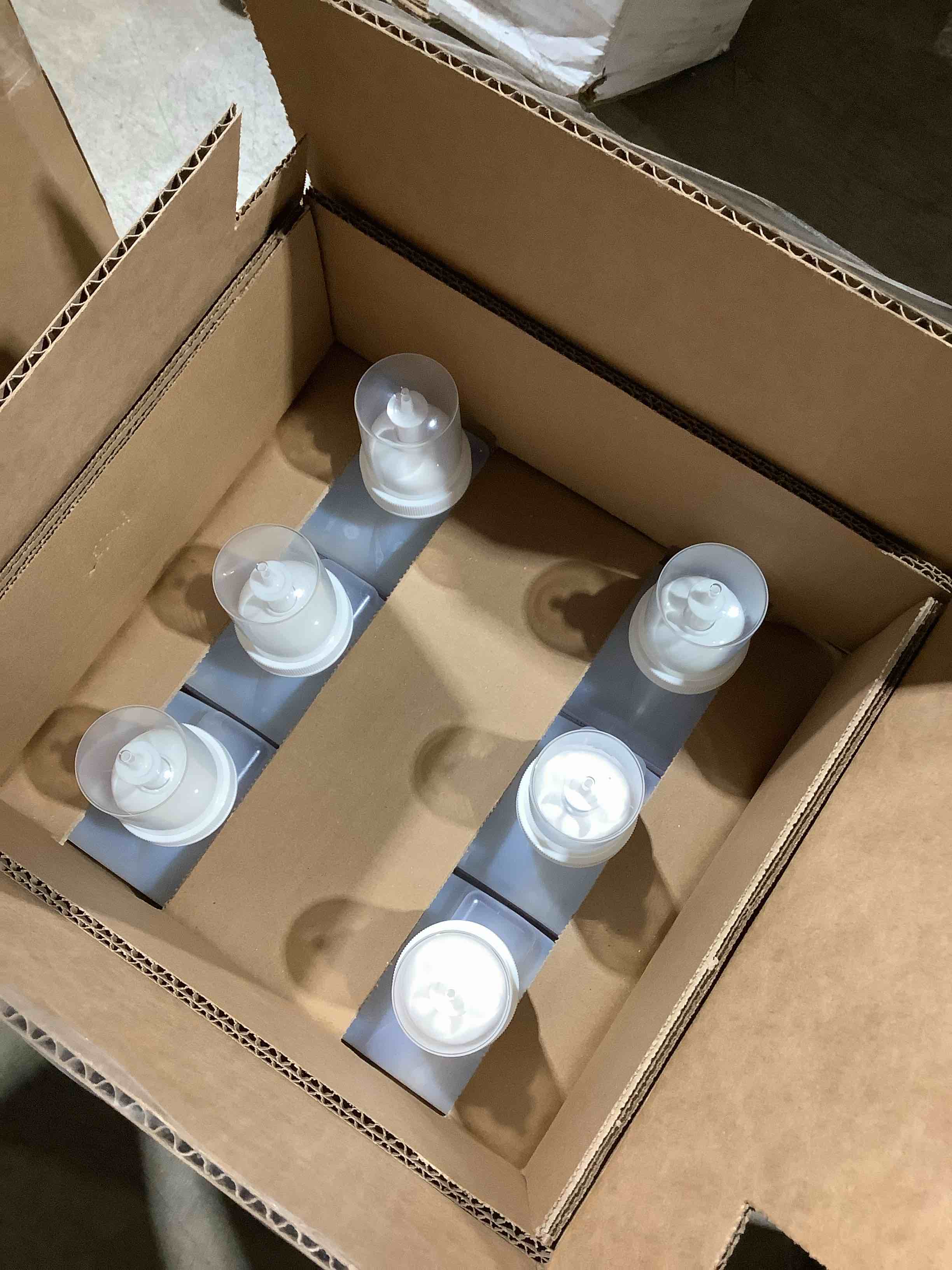 Condition photo showing New/Like New for Diversity, soft care, impact foam, instant hand sanitizer, six containers