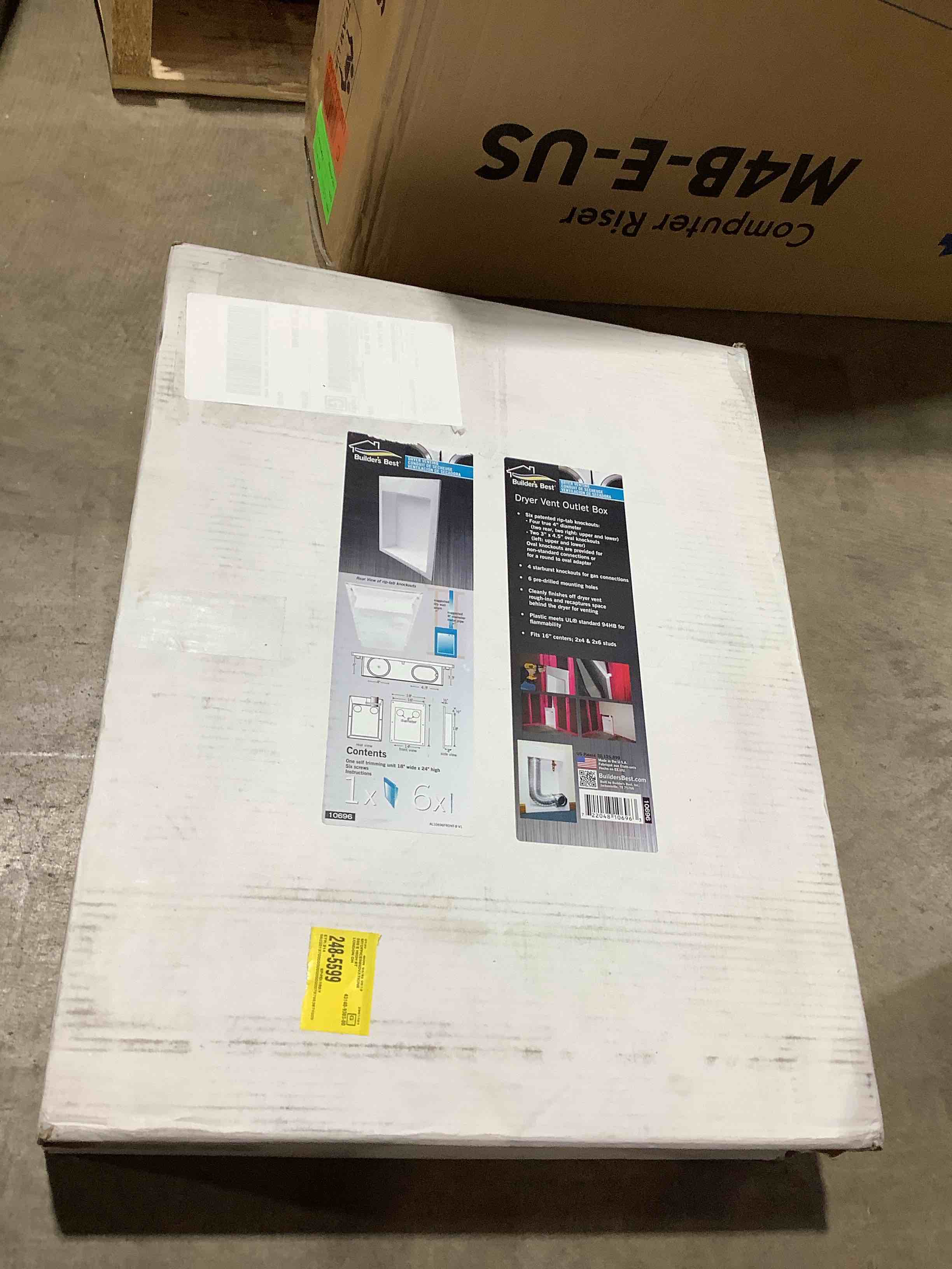 Condition photo showing New/Like New for Saf-T-Duct Dryer Outlet Box, white