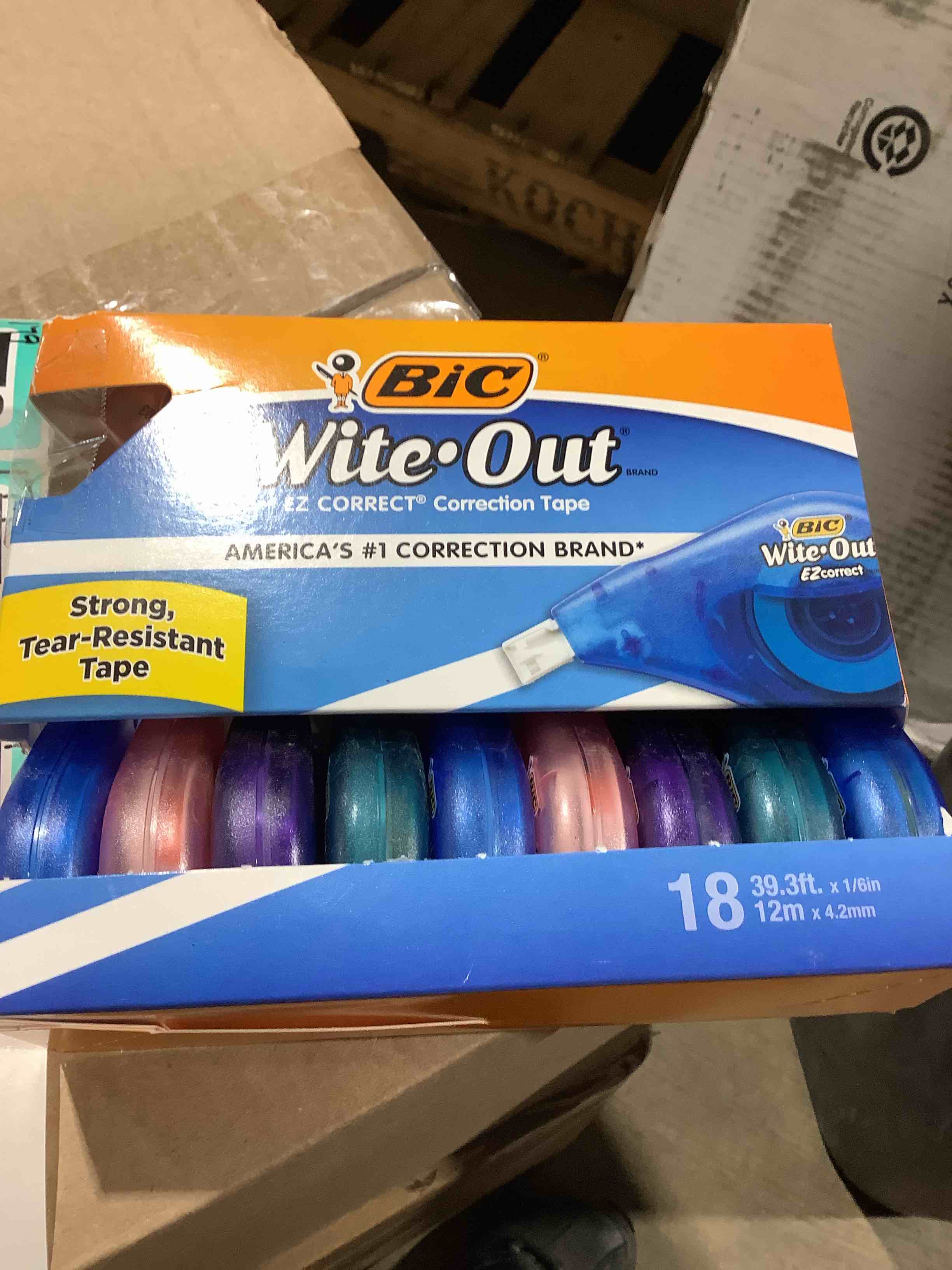 Condition photo showing New/Like New for BIC Wite-Out Brand EZ Correct Correction Tape 18-Count Pack