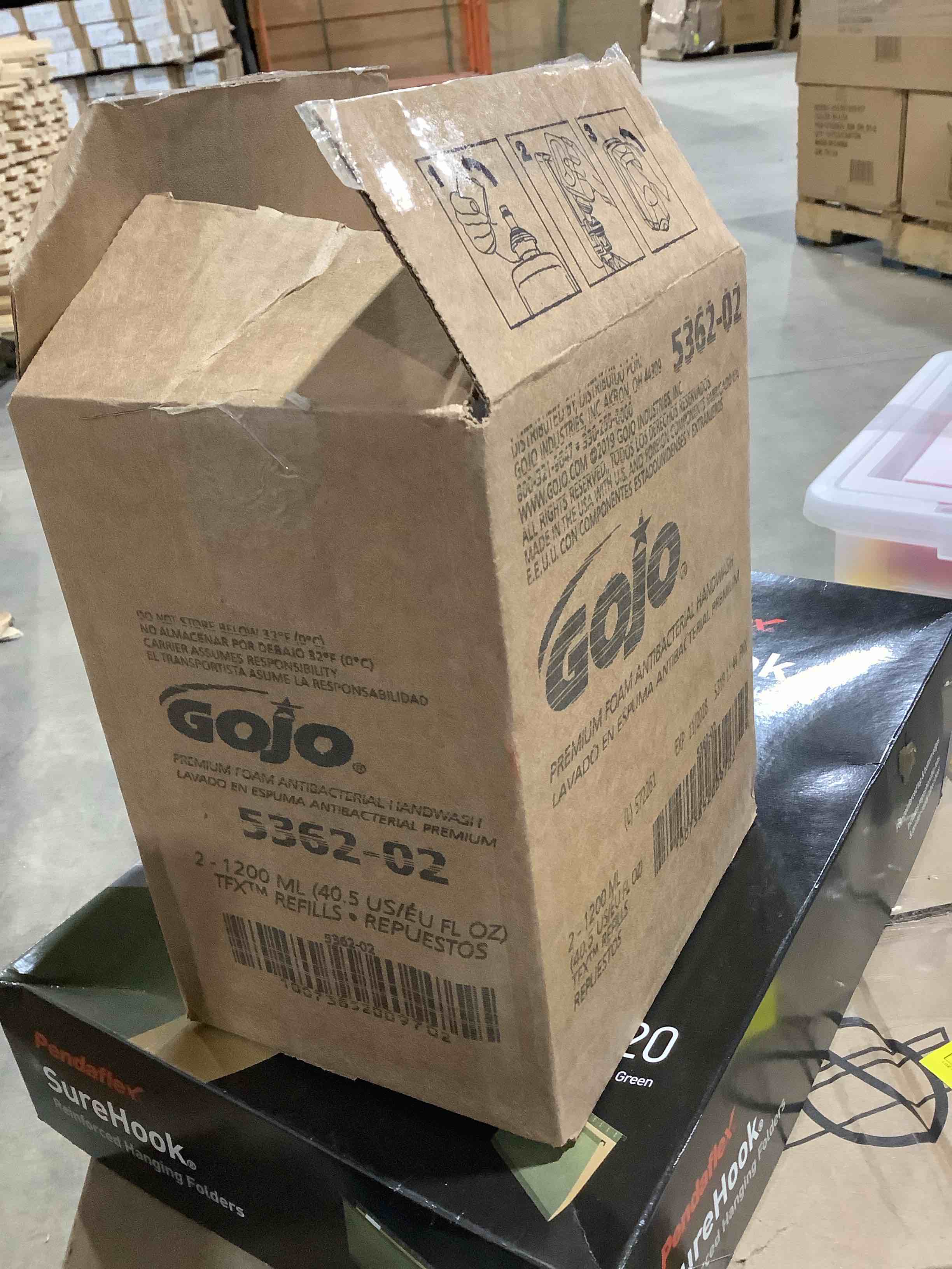 Condition photo showing New/Like New for GOJO Premium Foaming Antibacterial Soap Dispenser Refill Bottle Fresh Fruit Scent 1 200 mL 5362-02 1 Each