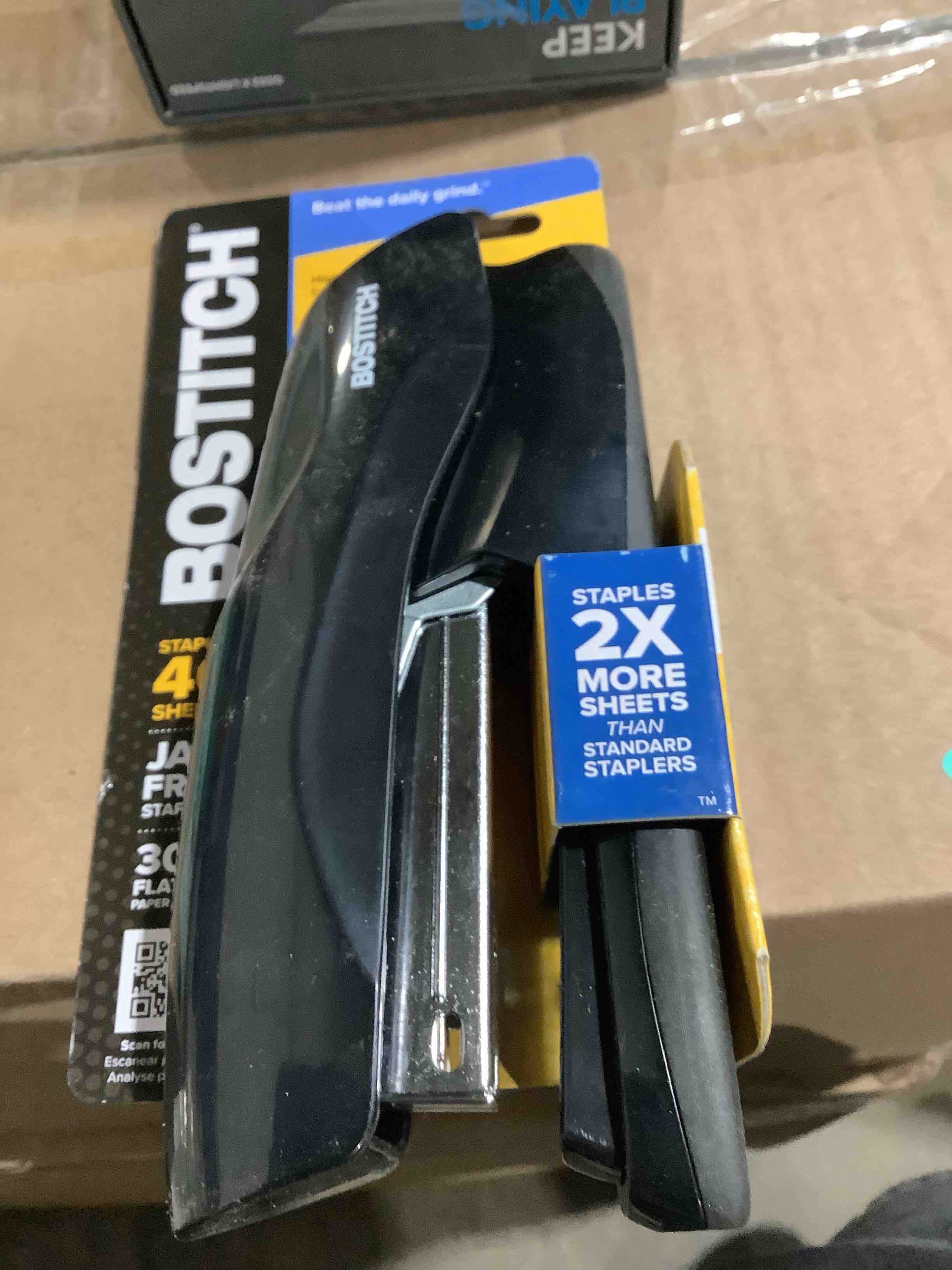 Condition photo showing New/Like New for Bostitch Office Heavy Duty 40 Sheet Stapler  Antimicrobial Protected  Full-Strip  Black (B275R-BLK)