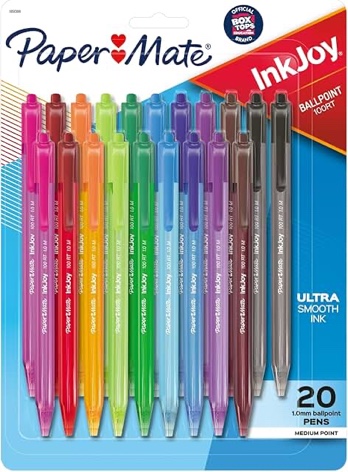paper mate inkjoy retractable ballpoint pen  1.0 mm  assorted colors  8 count