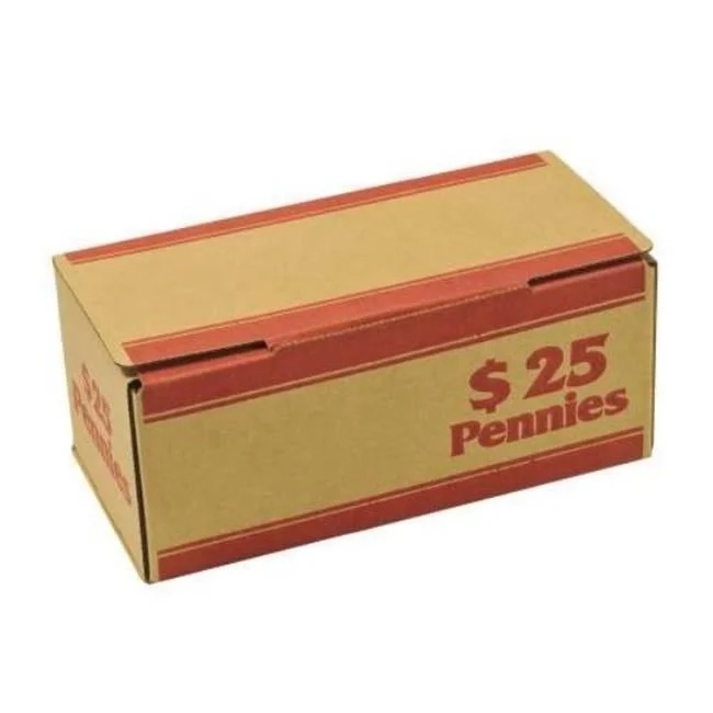 $25. penny boxes, 