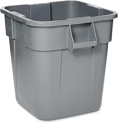 Rubbermaid Commercial 352600GY Brute Container  Square  Polyethylene  28 gal  Gray