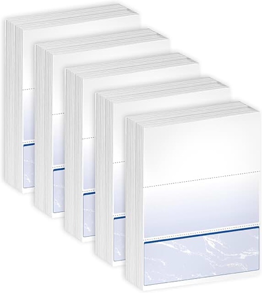 DocuGard Standard Security Check  11 Features  8.5 x 11  Blue Marble Bottom  500/Ream, 1 ream