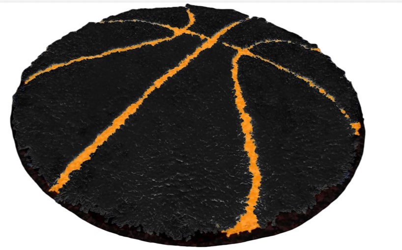  (Different per model) \nBasketball Rug for Boys Bedroom - Basketball Rugs - Basketball Rug - Sports Themed Room Decor - Soft and Comfy - Orange - 30x30 inches 2'6\\\" x 2'6\\\"Several