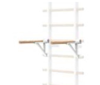 DHT Wood Stall Bar, Swedish Ladder Suspension Trainer with 9 Strategic Rods, for Home, Gym, School and Clinics, Withe