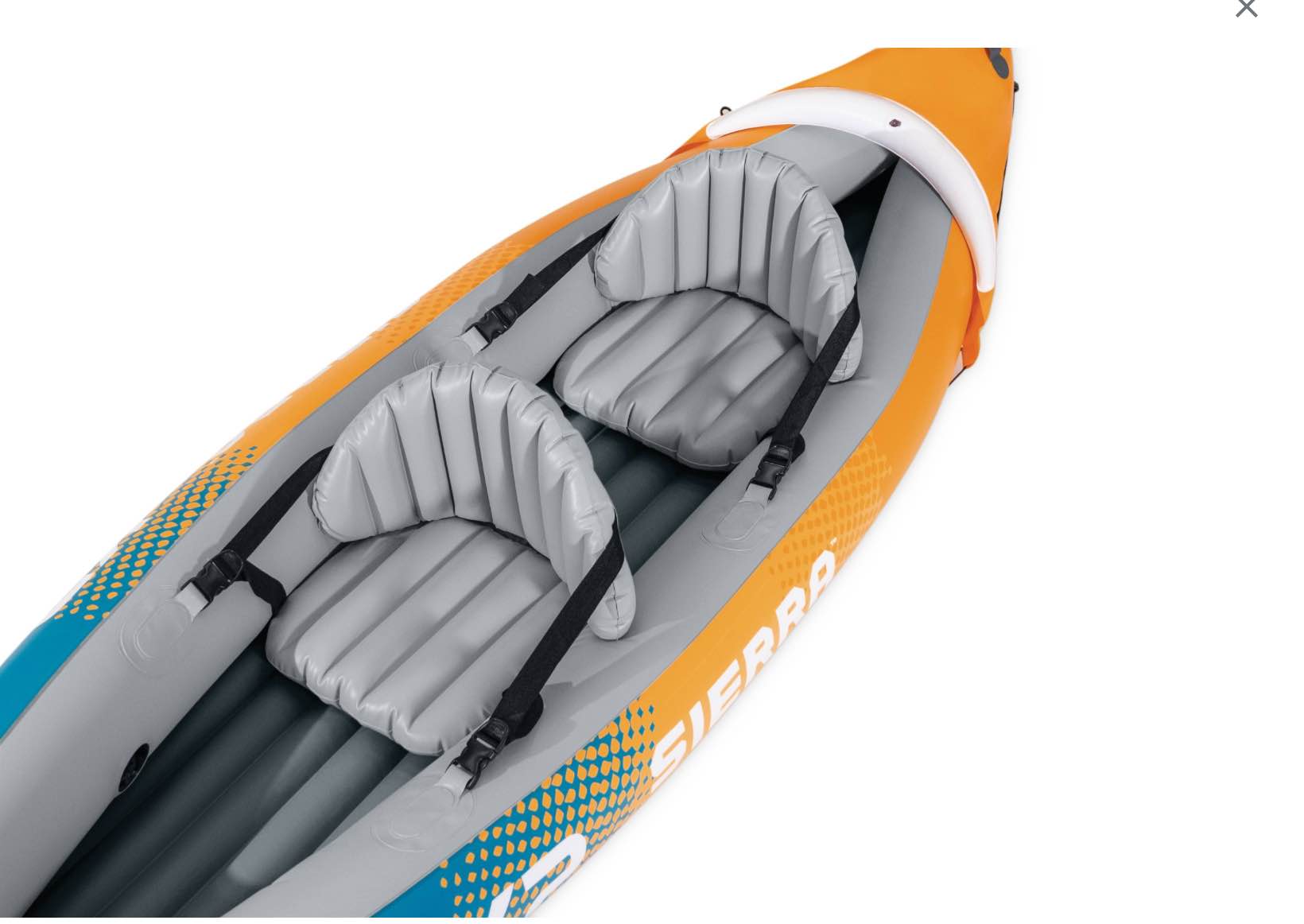 Intex Sierra K2 2-Person Inflatable Kayak with Accessory Kit Oars and Hand Pump