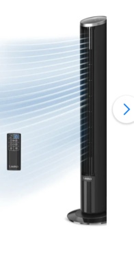 Lasko 42” Oscillating 12-Speed DC Tower Fan with Remote