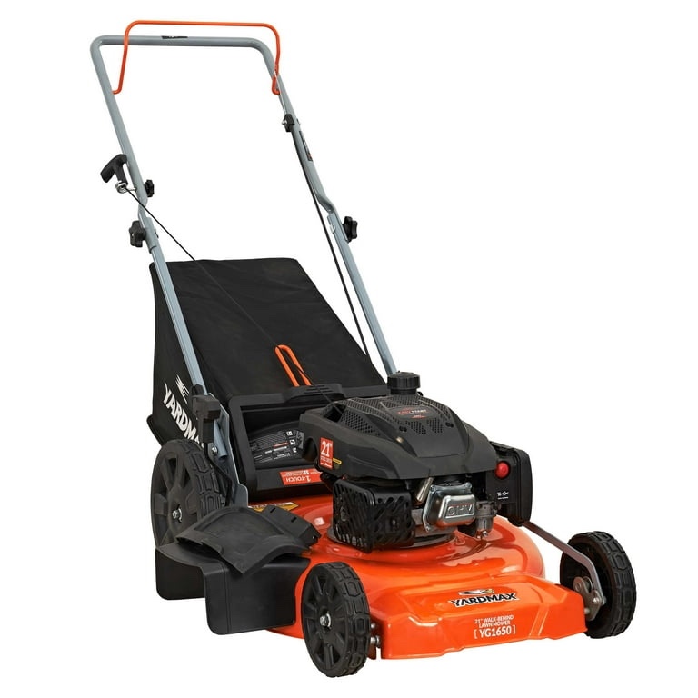 Restored YARDMAX YG1650 3-in-1 Gas Walk Behind Push Lawn Mower 21 in. 170cc High Rear Wheels (Refurbished)