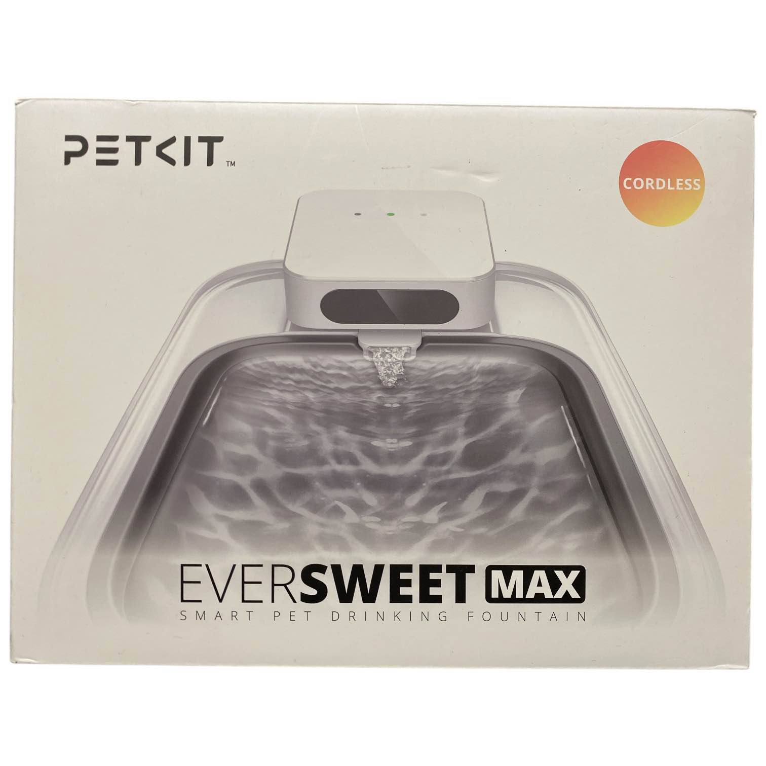 petkit eversweet cordless max smart pet drinking fountain, white