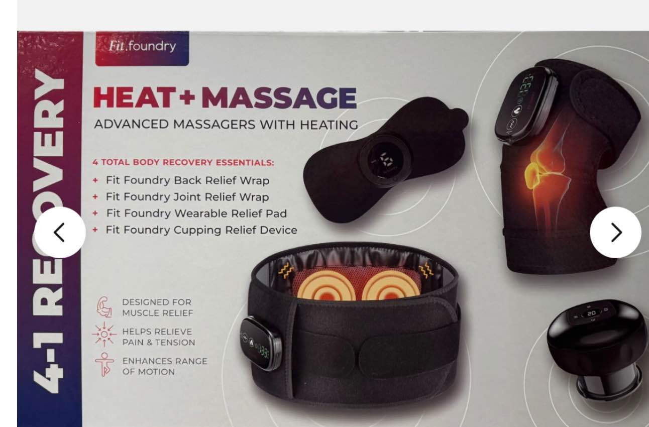 Fit Foundry Feat Massage Recovery Kit 4in1 Heat & Massage