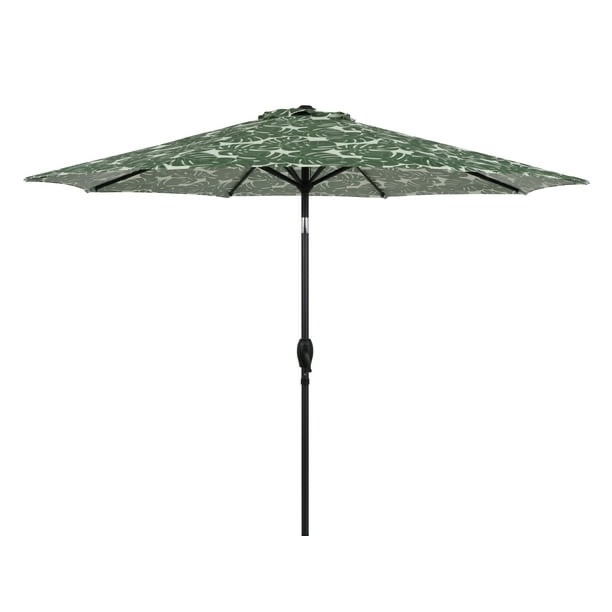 Mainstays 9' Monstera Palm Crank Lift and 3 Position Tilt Patio Umbrella
