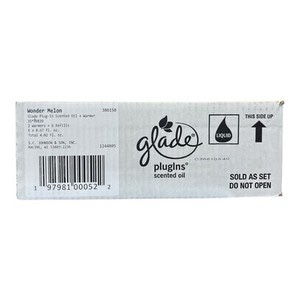 Glade Plug-Ins Scented Oil Set, 2 Warmers + 6 Refills, Wonder Melon Scent