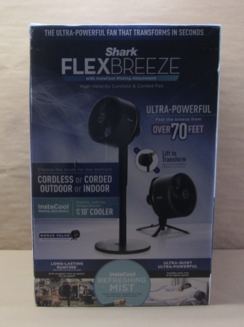 Shark FA225 FlexBreeze Indoor/Outdoor Fan with InstaCool Mist Attachment