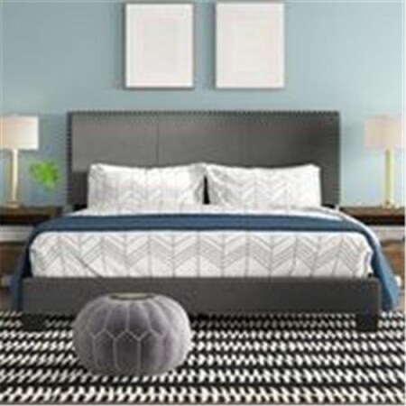 brand new complete Royale Gray Velvet Upholstered Bed- Queen 
