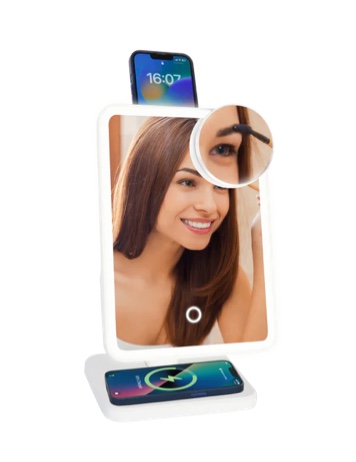 EVRSKN Vanity Mirror and Bluetooth Speaker-White