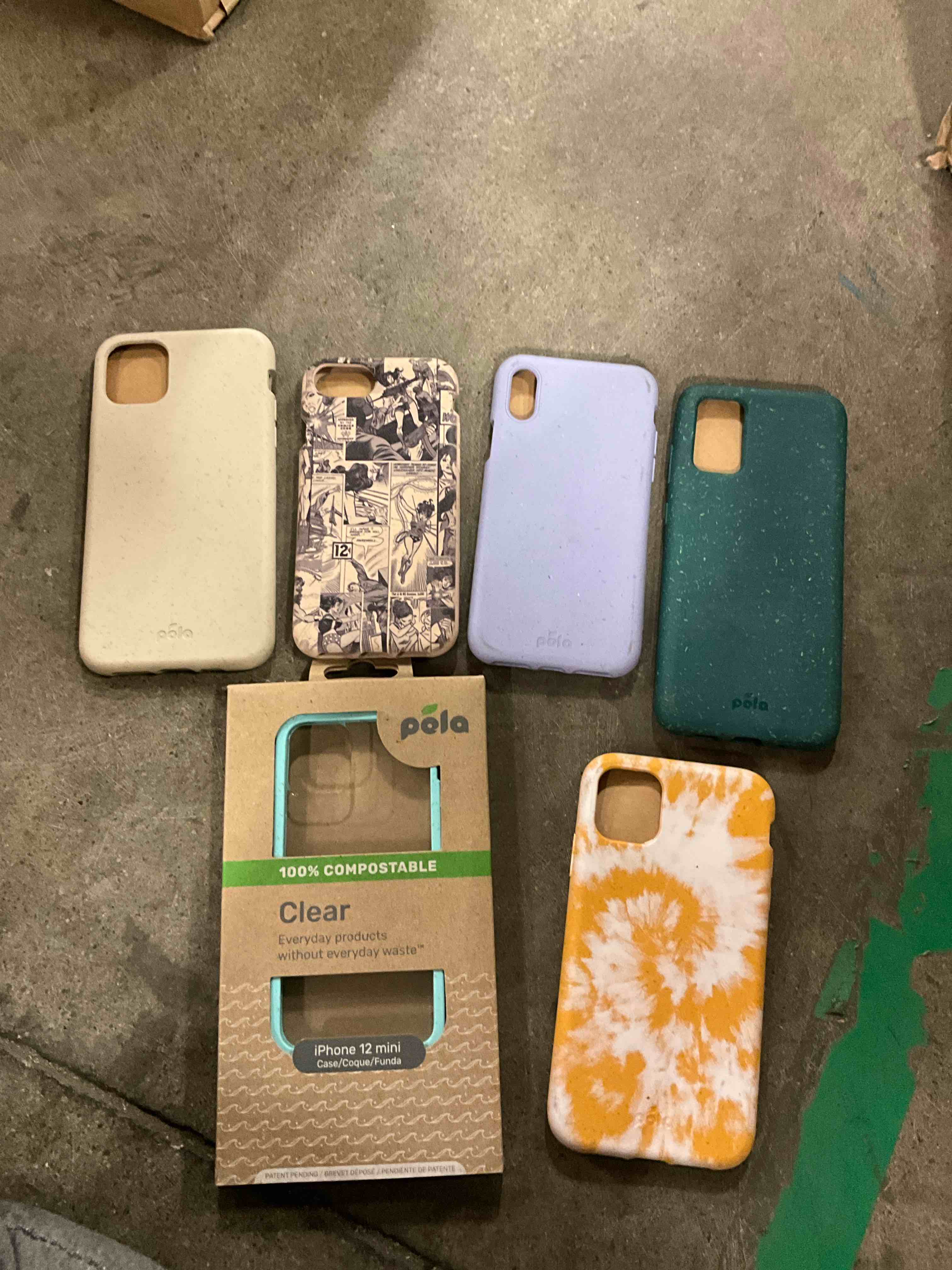 assorted box lot of phone cases for :iphone 11 pro , iphone 7, iphone x, samsung s20, iphone 11, iphone 12 mini (colors vary)