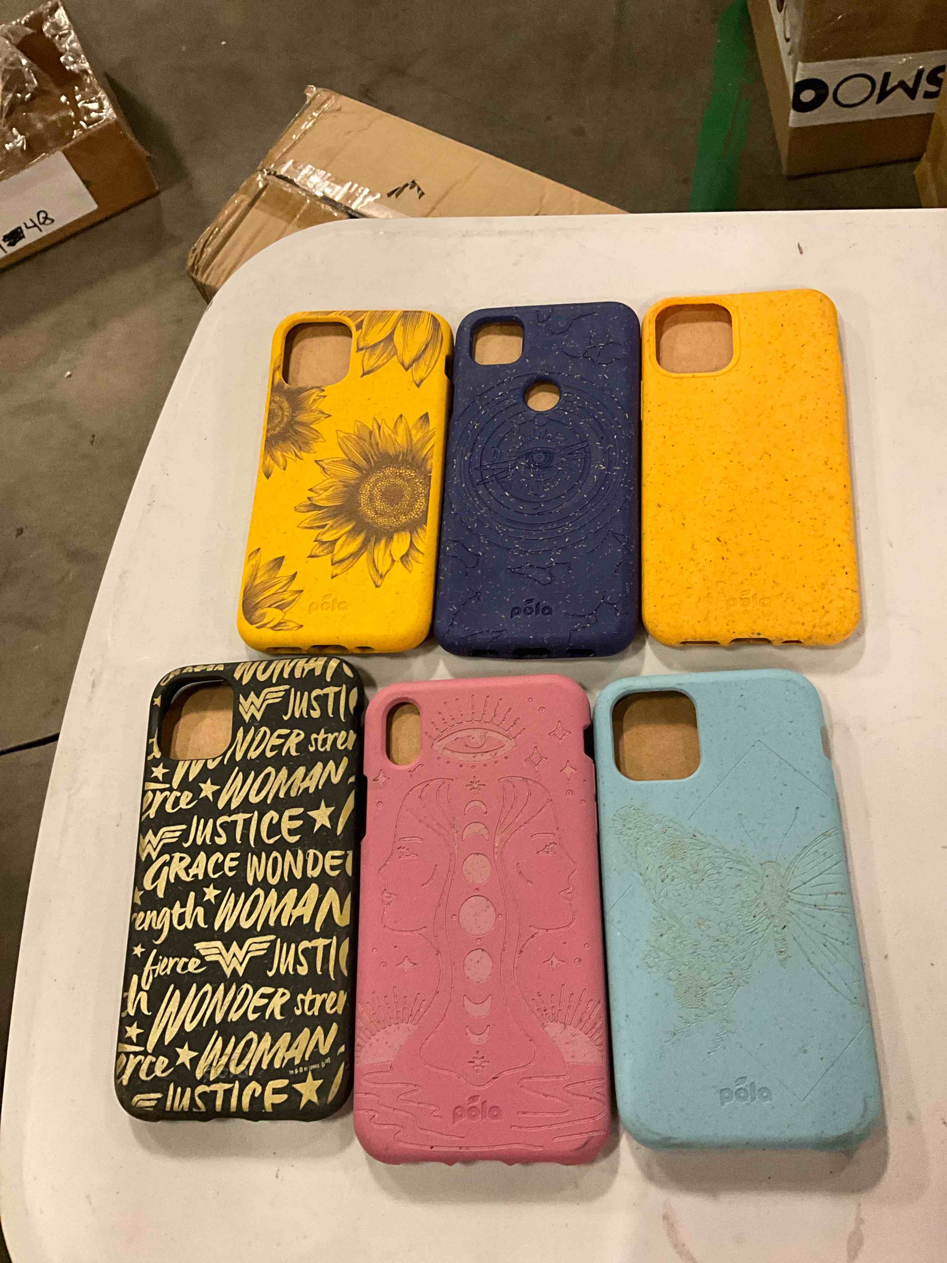Assorted Box Lot of phone cases For :Pixel 4a, iPhone XR, iPhone 11 P, iPhone 11,iPhone 11 Pro (Colors Vary)