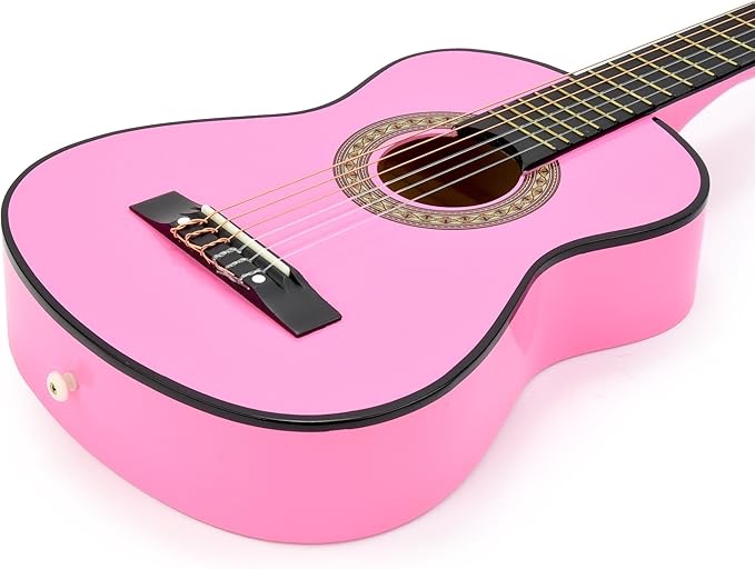 30" Wood Classical Guitar for Kids/Girls/Boys/Beginners (Pink)