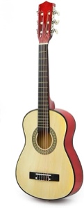 38" left handed natural wood guitar for kids/boys/beginners (natural)
