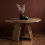 SAFAVIEH COUTURE Julianna 54" Wood Dining Table Rustic Oak
